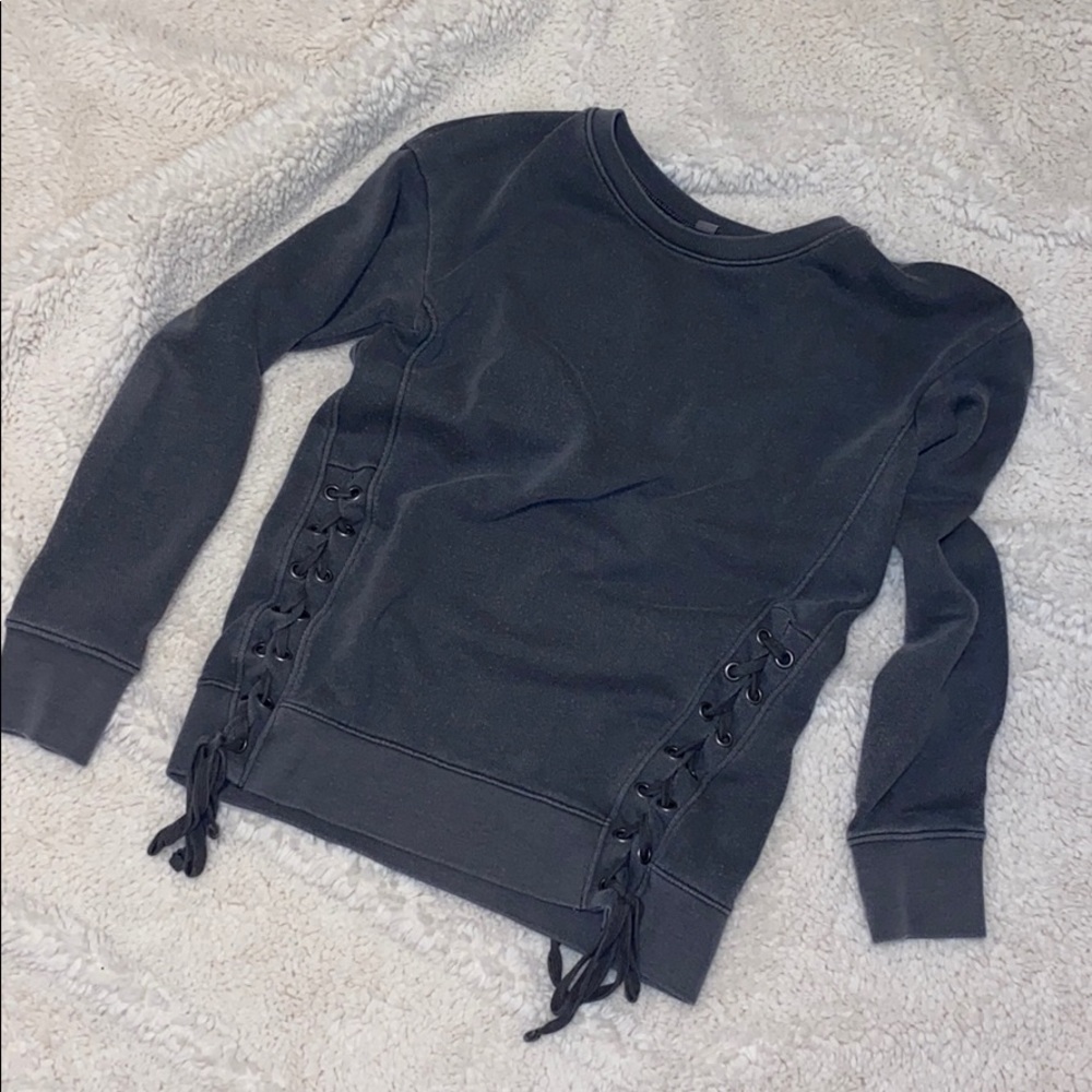 Oversized Long Sleeve Tshirt with Ties